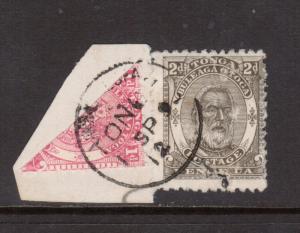 Tonga #10a Used Rarity On Piece With Lovely Tonga CDS Along With #11