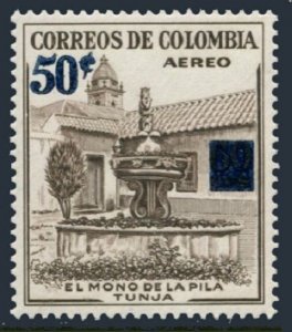 Colombia C321, MNH. Michel 855. Mono Fountain, Tunja, new value, 1959.