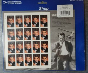 Scott #3692 Cary Grant (Legends of Hollywood) Sheet of 20 Stamps - Sealed Blue