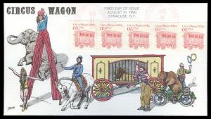 #2452 Circus Wagon 1900s Collins FDC