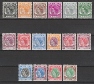 MALAYA/PENANG 1954 SG 28/43 MNH Cat £70