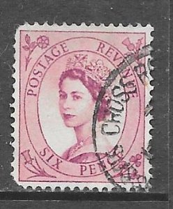 Great Britain 325: 6d Elizabeth II, used, F-VF