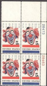 Scott # 1309 - US Plate Block Of 4 - American Circus - MNH - 1966