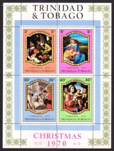 TRINIDAD & TOBAGO - 1970 CHRISTMAS - MIN. SHEET MINT NH
