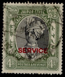 INDIAN STATES - Jaipur GVI SG O28, 4a black & grey-green, USED.