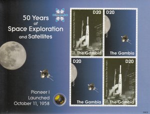 Gambia MNH Sc 3150 Sheetlet Space Exploration Value $ 8.00  US $$