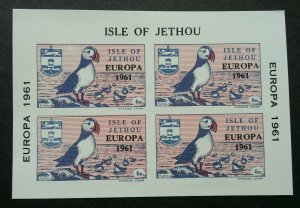 Guernsey Isle Of Jethou EUROPA Bird 1961 Fauna (souvenir sheet) MNH *imperf