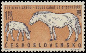 Czechoslovakia #1111-1116, Complete Set(6), 1962, Animals, Horses, Never Hinged
