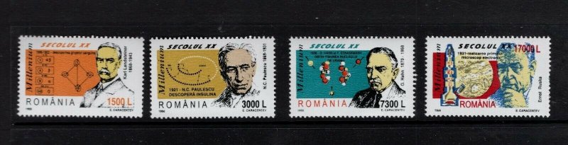 Romania  #4316-19 (1999 Scientists set) VFMNM CV $5.50