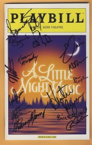 THEATRE CAST SIGNED PLAYBILL A LITTLE NIGHT MUSIC 2010 WALTER KERR THEATRE