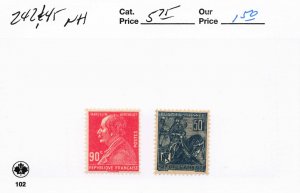 FRANCE  242, 245  MNH