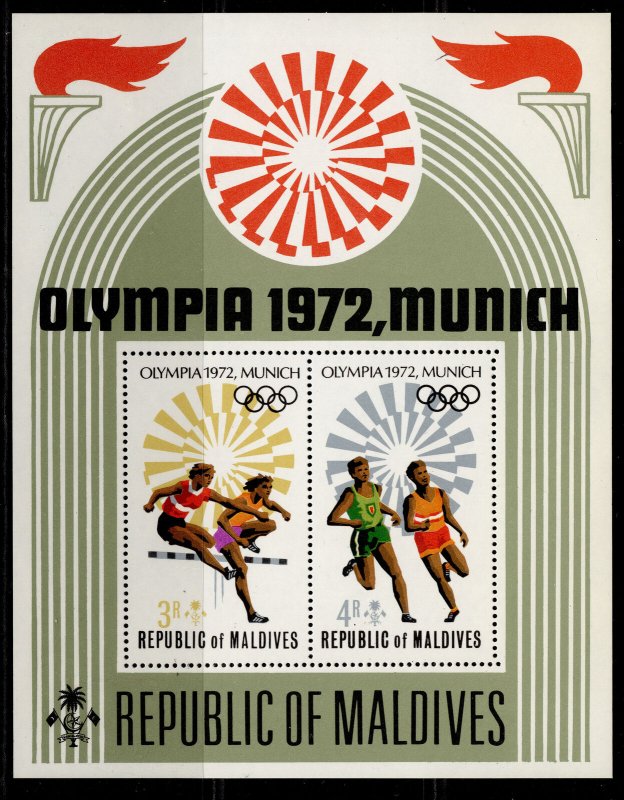 MALDIVE ISLANDS QEII SG MS422, 1972 olympic games mini sheet, NH MINT. 