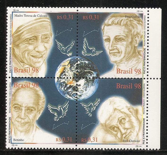 Brazil 2695 1998 Humanitarians Mother Teresa block MNH