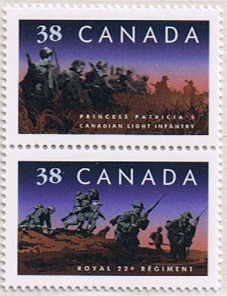 Canada Mint VF-NH #1250a Infrantry Regiments pair