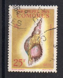 COMOROS - FRENCH COLONY - SEASHELL - CHARONIA TRYTORIS - 1962 - Used -