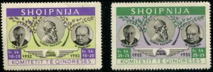 Albania SC# NPU# 2-3  Roosevelt & Churchill MNH