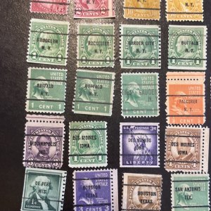 132 All Different Bureau Precancel Stamp Lot Many Different States And Towns 