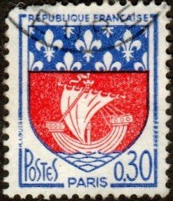 France 1095 - Used - 30c Arms of Paris (1965)