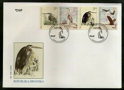Croatia 2004 WWF Purple Heron Birds Wildlife Animals Sc 545 FDC # 9387