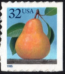 SC#2494 32¢ Pear Single (1995) SA