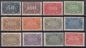 Germany - 1922/1923 Oval complete set Mi# 246/257 - MNH (608N)