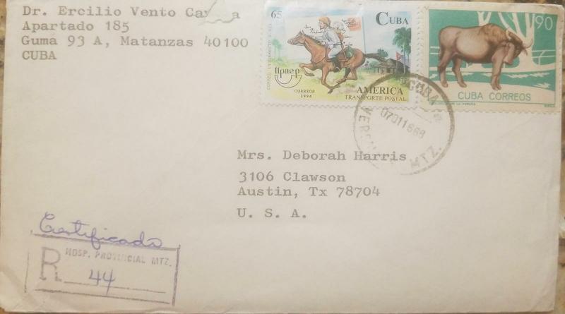 V. Dc O) 1992 CUBA -CARIBBEAN, SPANISH ANTILLES, AMERICA UPAEP - POSTAL