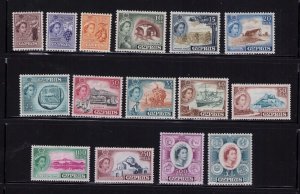 Cyprus Queen 168-182 Elizabeth Stamp Set MNH 1955