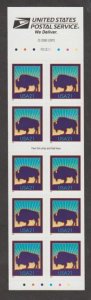 U.S. Scott #3484d Bison Stamp - Mint NH Booklet Pane