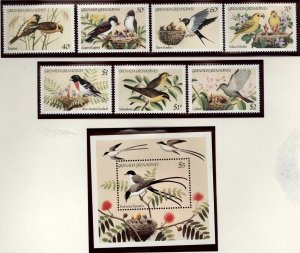 GRENADA Grenadines Scott 590-96,597 Set and Souvenir Sheet mint Never Hinged j