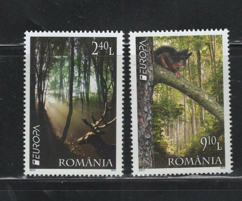 Romania  #5261-62 (2011 Europa Forests set) VFMNM CV $8.25