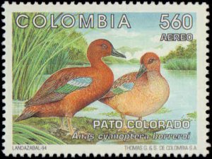 Colombia #1090-1093, Complete Set(4), 1994, Birds, Never Hinged