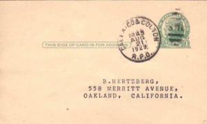 United States U.S. R.P.O.'s Calexico & Colton 1929 994.1-B-2  Postal Card  Ph...