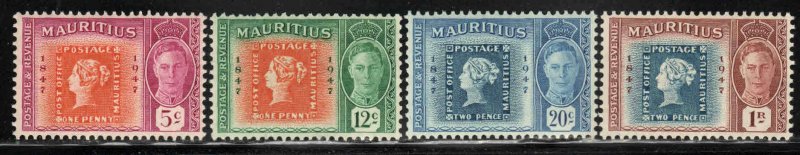 Mauritius # 225-28 ~ Cplt Set of 4 ~ Unused, LHM