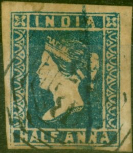 India 1854 1/2a Blue Used in Penang SGZ20 Good Used