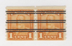 Canada  Scroll Coil stamp #160xx-1c pair pre cancelled MH F/VF
