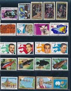 D397873 Nicaragua Nice selection of VFU (CTO) stamps