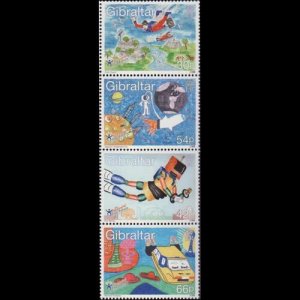 GIBRALTAR 2000 - Scott# 831a Artworks Set of 4 NH