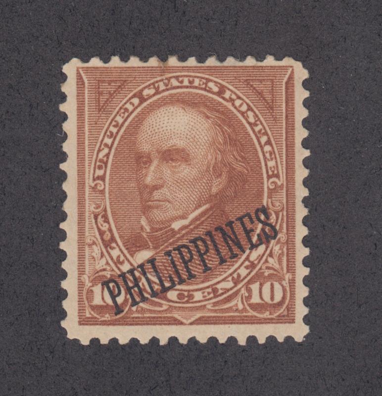 Philippines Sc 217 MLH. 1899 10c brown Webster, F-VF