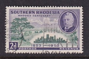 Southern Rhodesia #76  used 1953  Rhodes , modern city