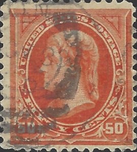 US Scott #275 Used VF 50 Cent 1895 Thomas Jefferson Stamp