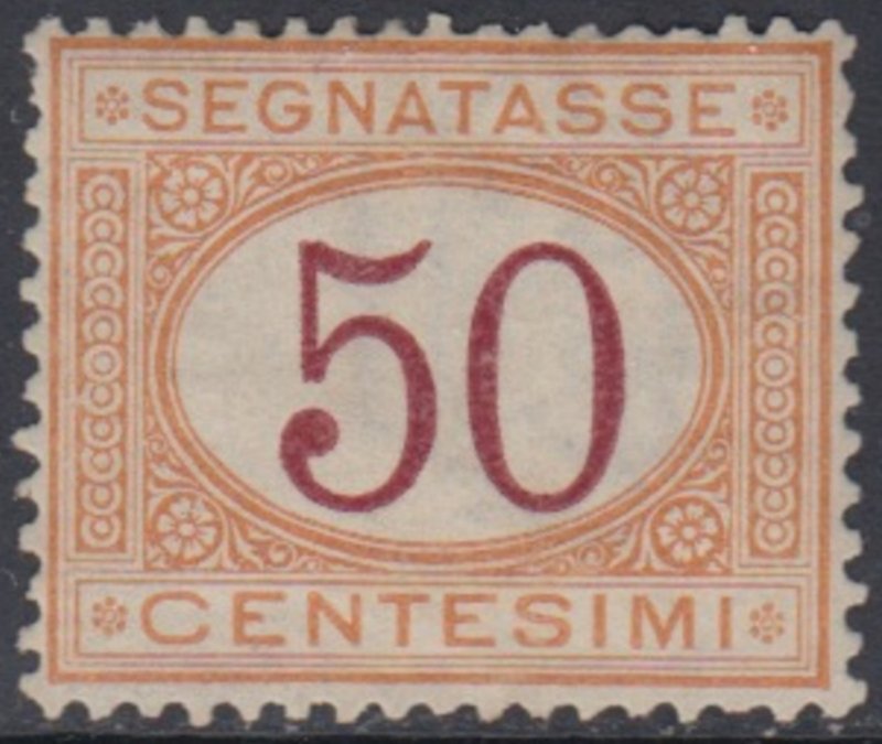 Italy Regno - Sassone Tax n. 9 - cv 10800$  MH*- SUPER CENTERED