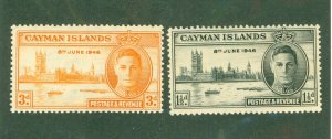 CAYMAN ISLANDS 112-3 MNH BIN $0.80