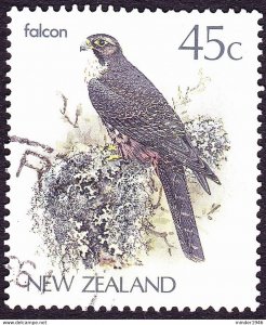 NEW ZEALAND 1986 45c Multicoloured, Native Birds - Falcon SG1290 FU