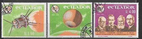 Ecuador Set of 6 Space Satellites Issued in 1965  (1470 - 1481)
