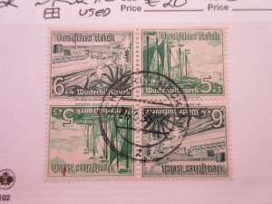 GERMANY Zusammendrucke Michel SK32 X 2 BLOCK OF 4  USED Lot-10.2 Cat €20