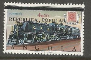 ANGOLA  616B  MNH,  NO 566 OVERPRINTED IN BLACK