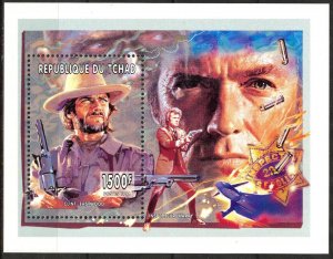 Chad 1996 Cinema Actors Clint Eastwood S/S MNH