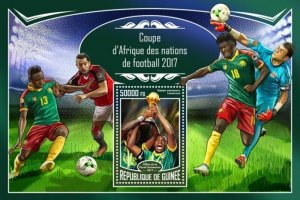 Guinea - 2017 Africa Cup Soccer - Stamp Souvenir Sheet - GU17309b