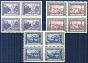 Austria 1972 Nationalized Electricity Industry Mi.1389/91 Blocks of 4MNH