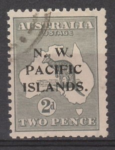 NWPI NEW GUINEA 1918 KANGAROO 2D DIE II 3RD WMK USED